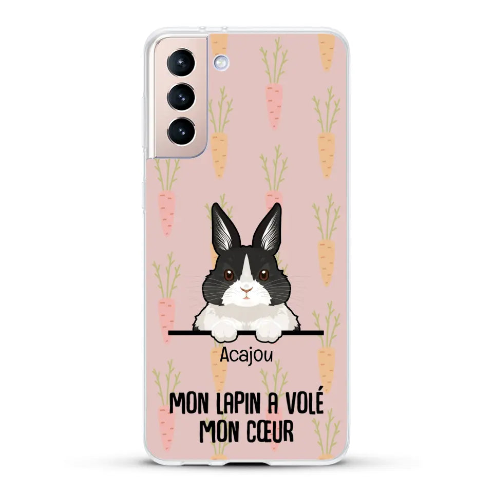 Mon lapin a volé mon cœur - Coque de téléphone personnalisée