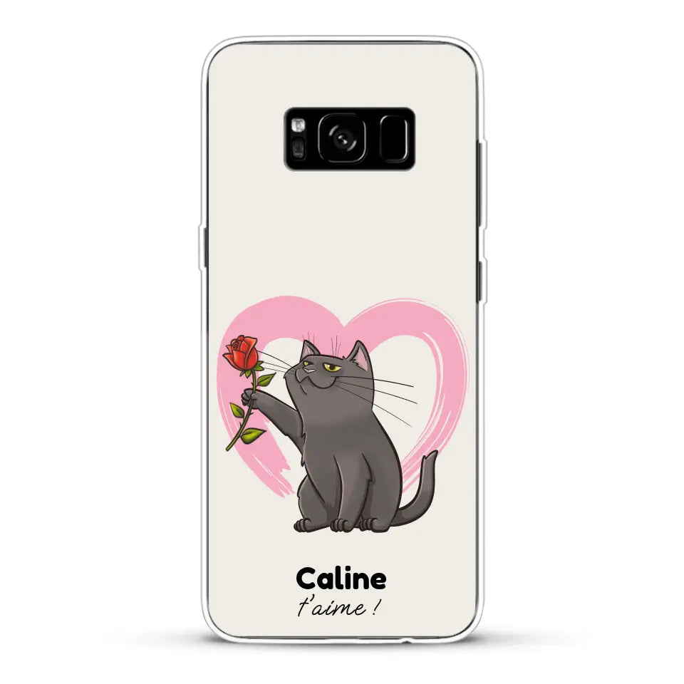 Ton chat t'aime - Coque de téléphone personnalisée