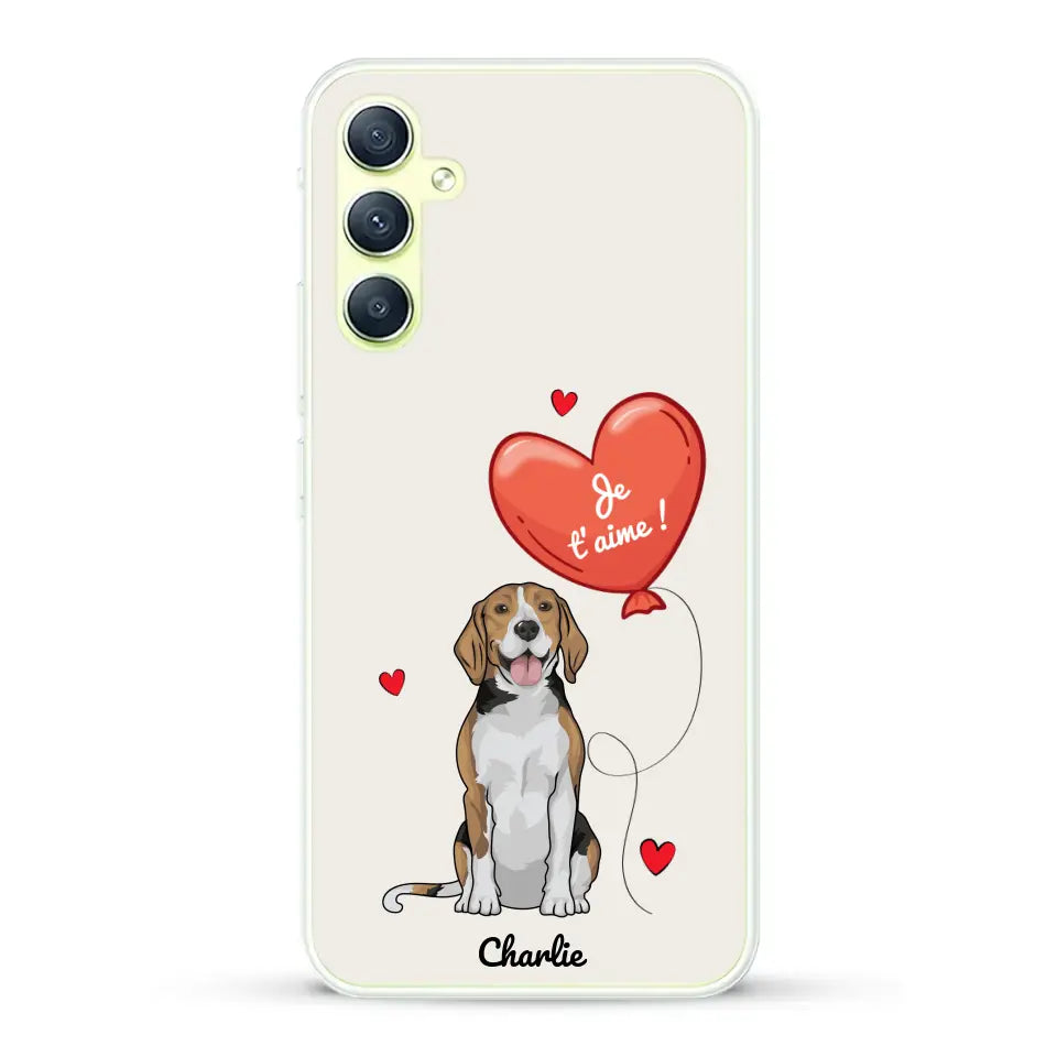 Chien avec ballon - Coque de téléphone personnalisée
