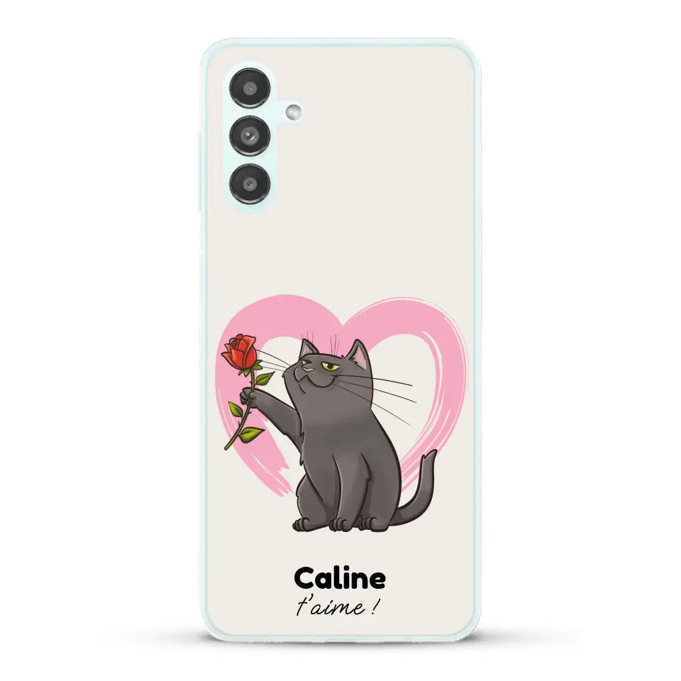 Ton chat t'aime - Coque de téléphone personnalisée