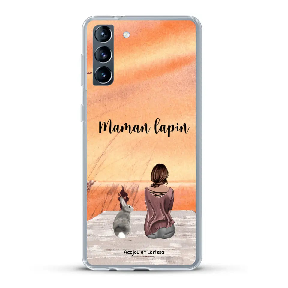 Meilleurs amis avec lapins - Coque de téléphone personnalisée