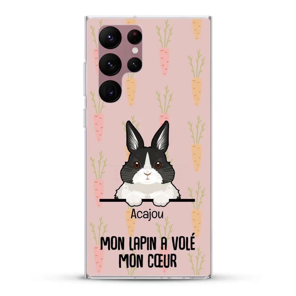 Mon lapin a volé mon cœur - Coque de téléphone personnalisée