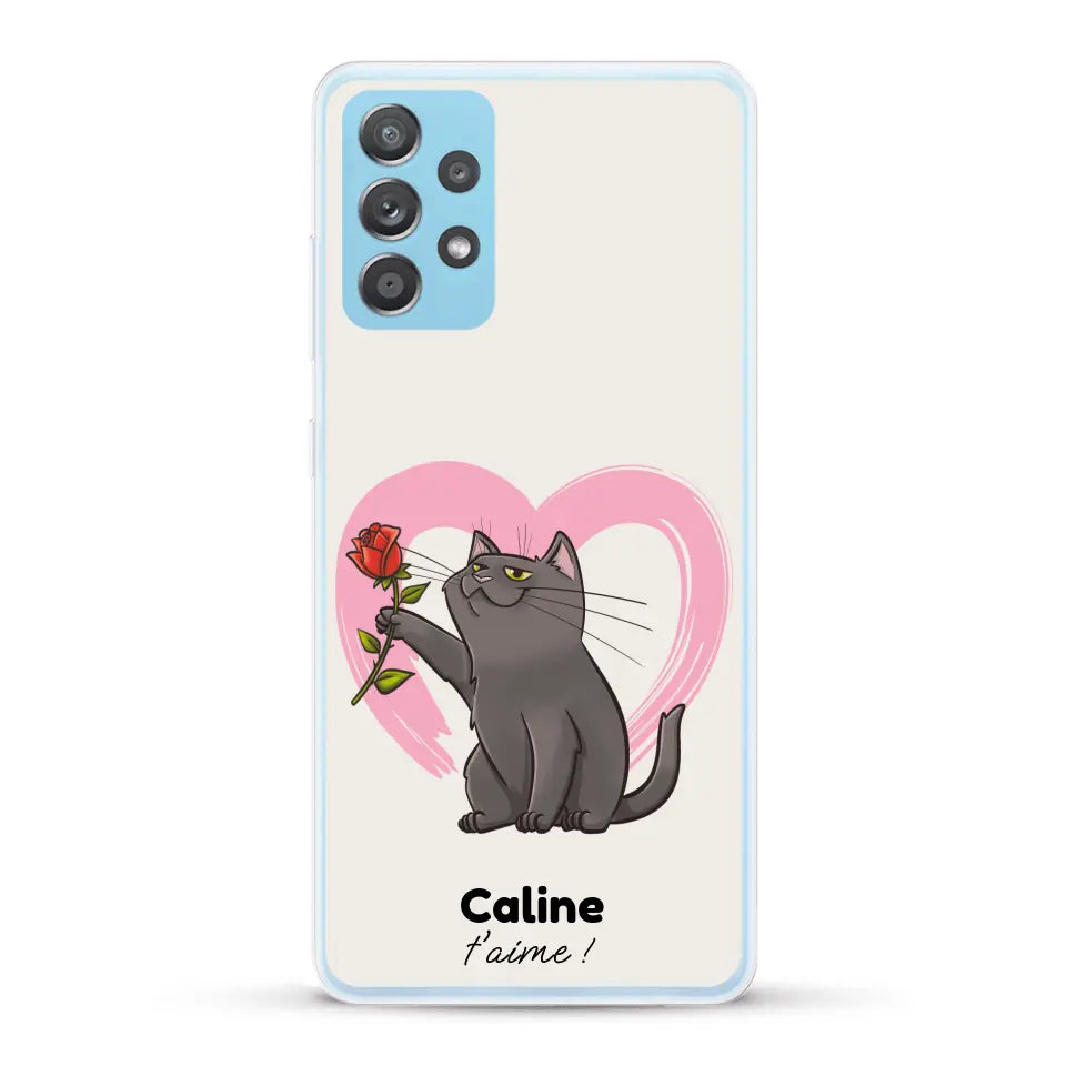 Ton chat t'aime - Coque de téléphone personnalisée