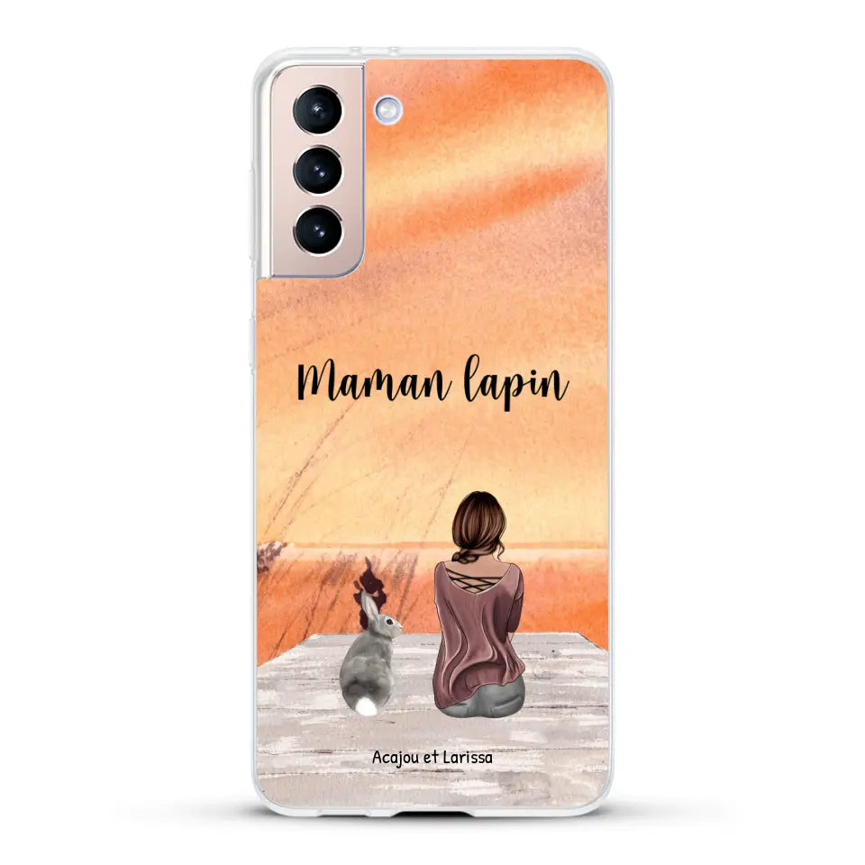 Meilleurs amis avec lapins - Coque de téléphone personnalisée