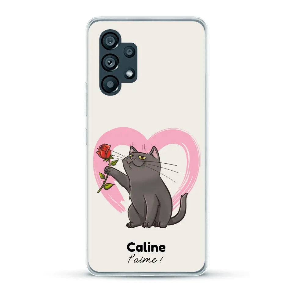 Ton chat t'aime - Coque de téléphone personnalisée