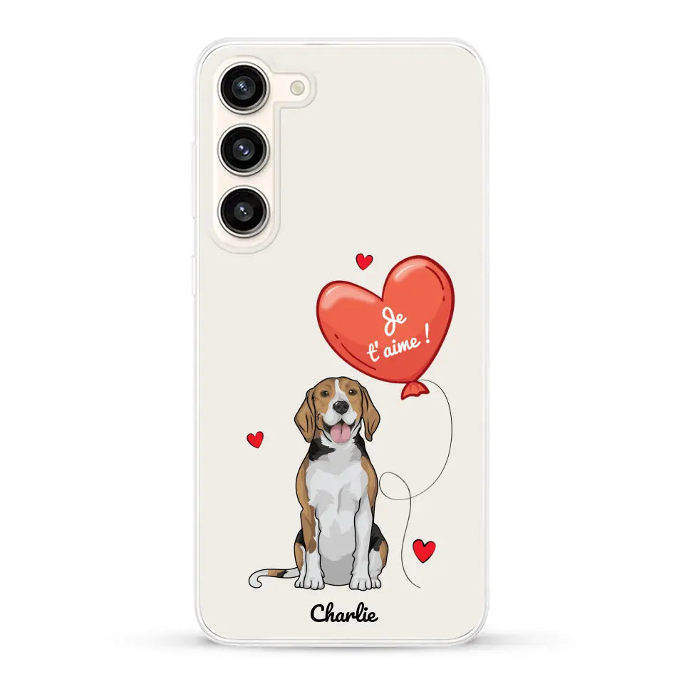 Chien avec ballon - Coque de téléphone personnalisée