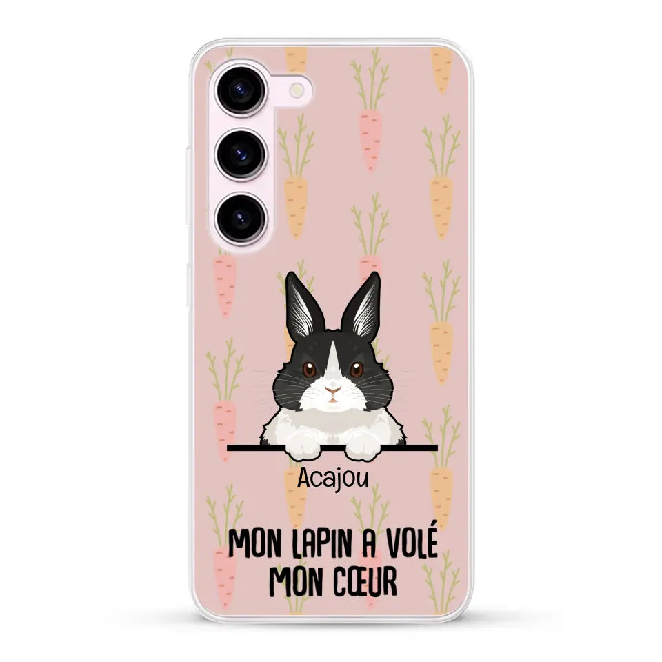 Mon lapin a volé mon cœur - Coque de téléphone personnalisée