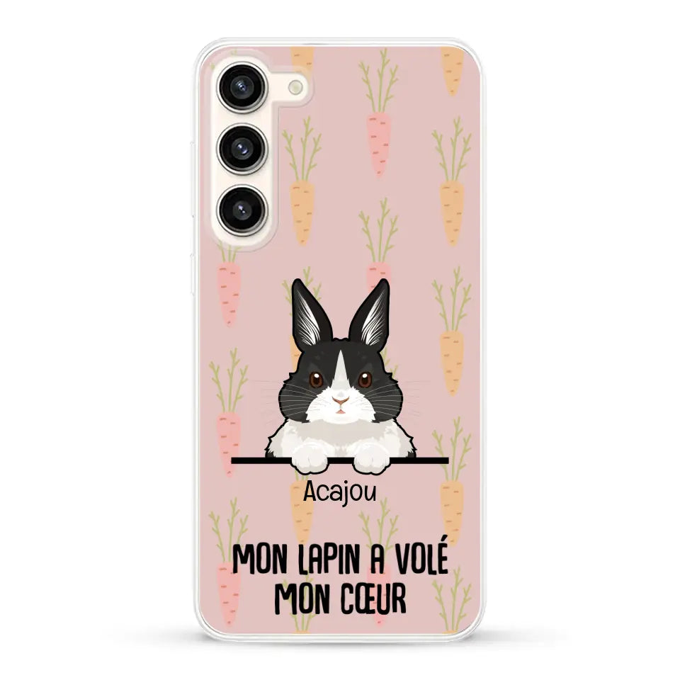 Mon lapin a volé mon cœur - Coque de téléphone personnalisée