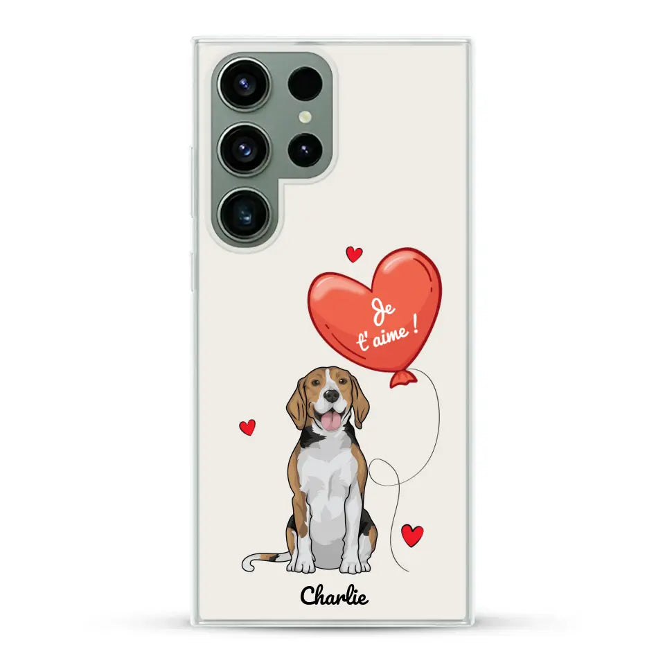 Chien avec ballon - Coque de téléphone personnalisée