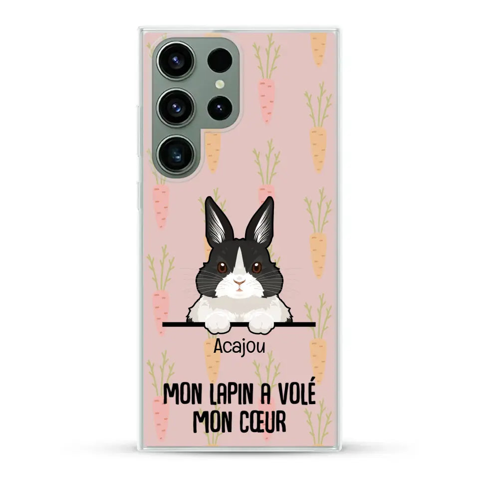 Mon lapin a volé mon cœur - Coque de téléphone personnalisée