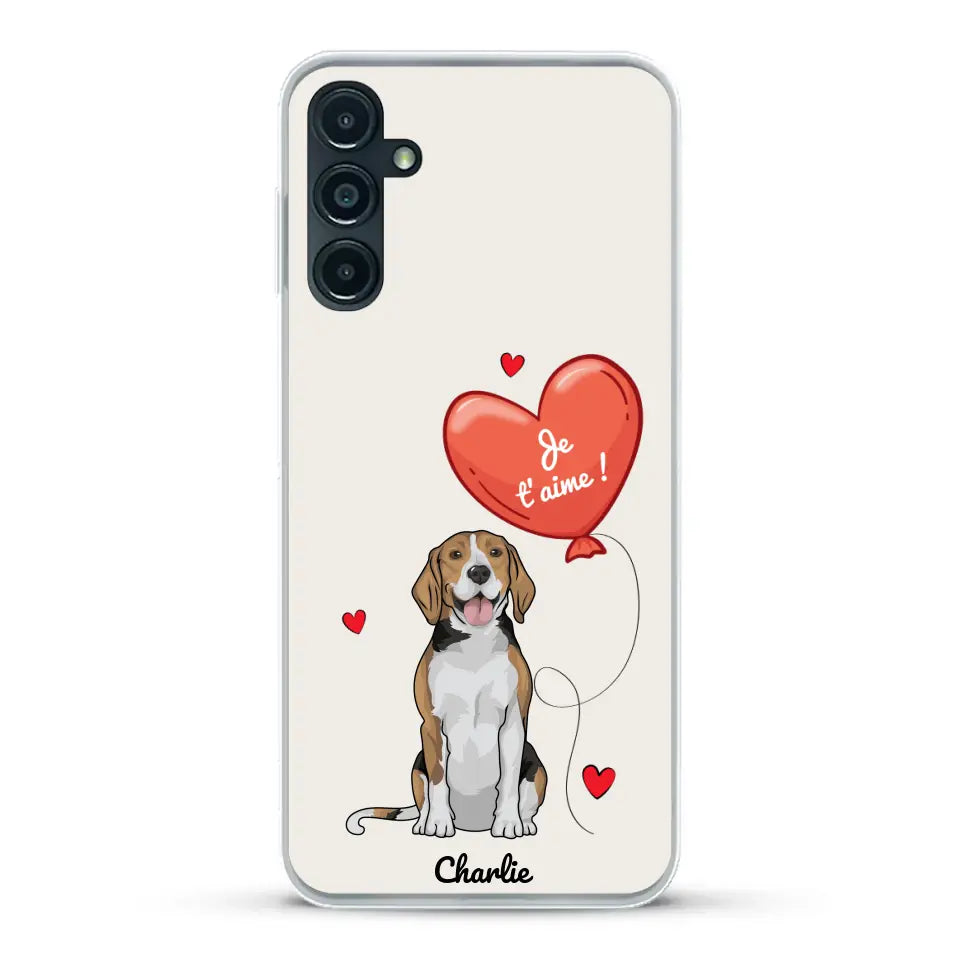 Chien avec ballon - Coque de téléphone personnalisée