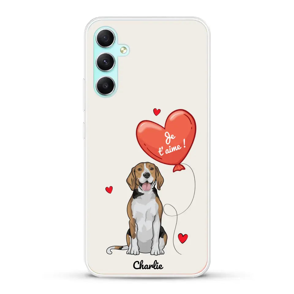 Chien avec ballon - Coque de téléphone personnalisée