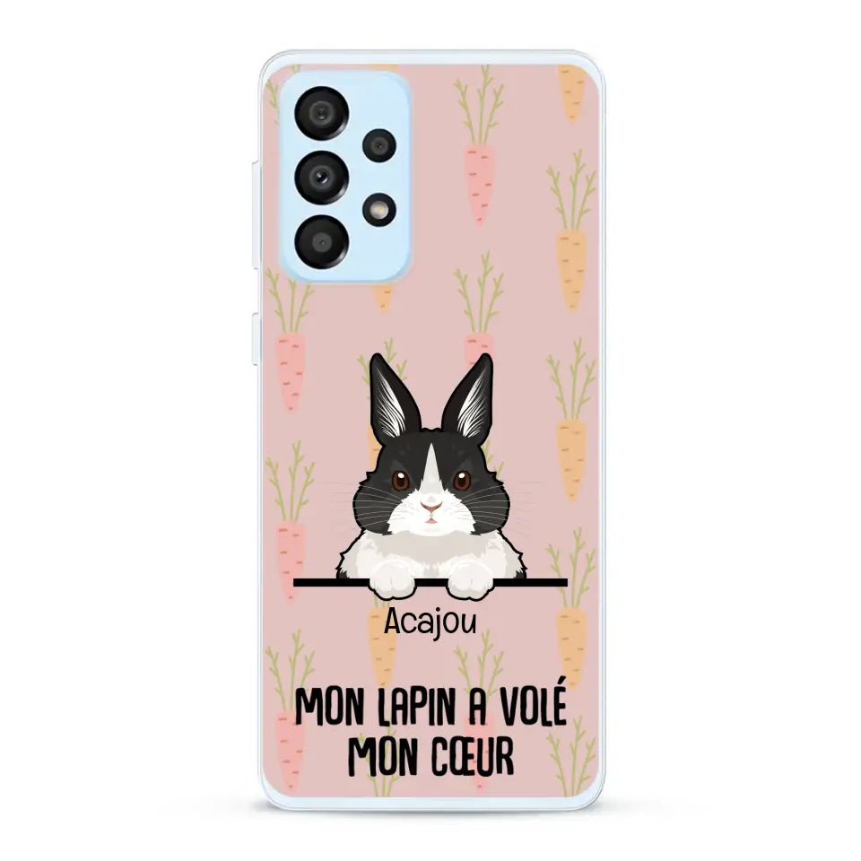Mon lapin a volé mon cœur - Coque de téléphone personnalisée