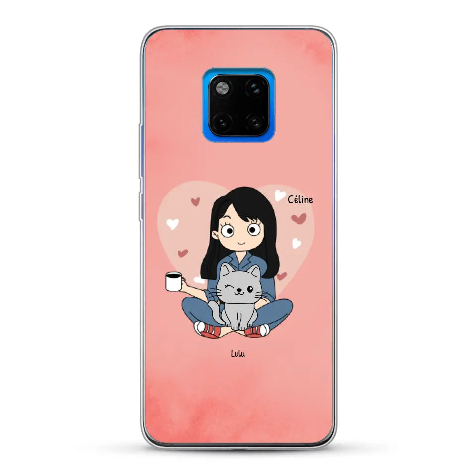 Maman chat BD - Coque de téléphone personnalisée