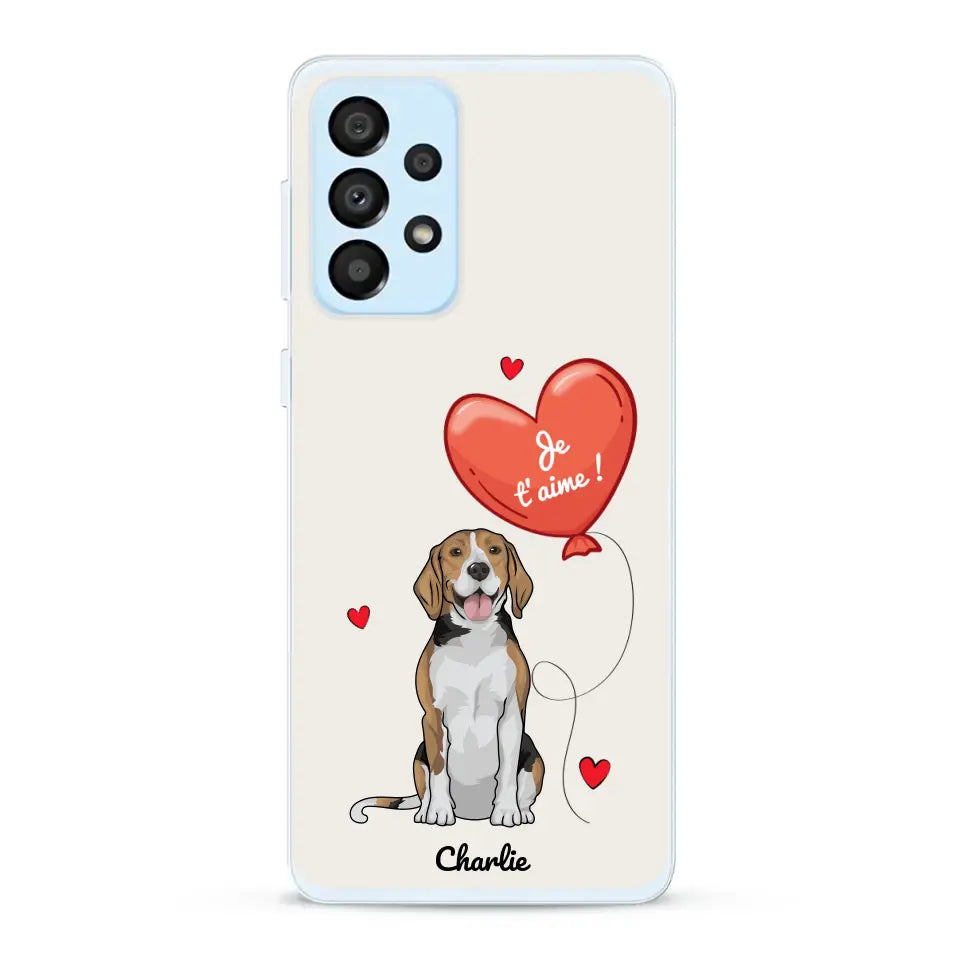 Chien avec ballon - Coque de téléphone personnalisée