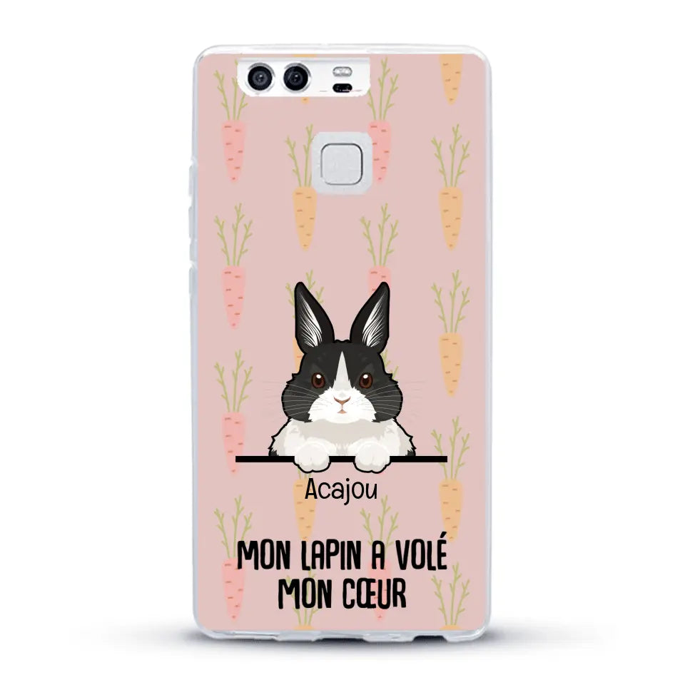 Mon lapin a volé mon cœur - Coque de téléphone personnalisée