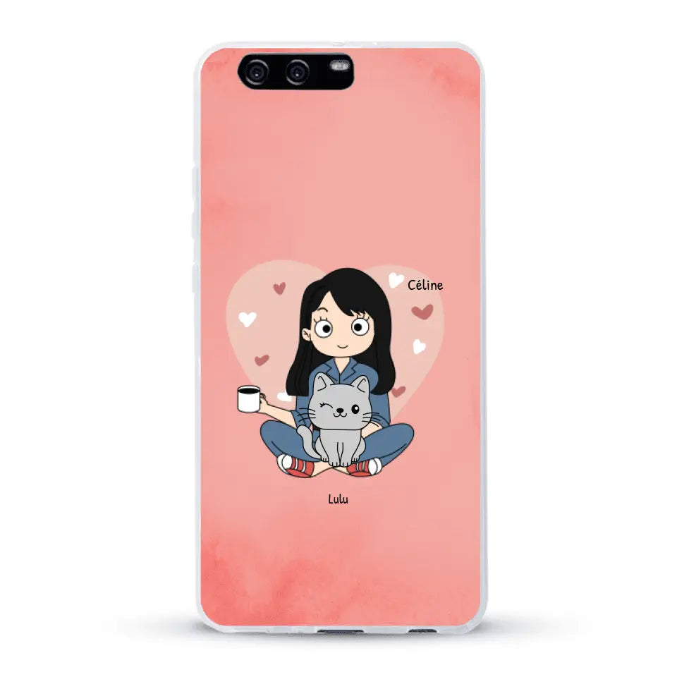 Maman chat BD - Coque de téléphone personnalisée