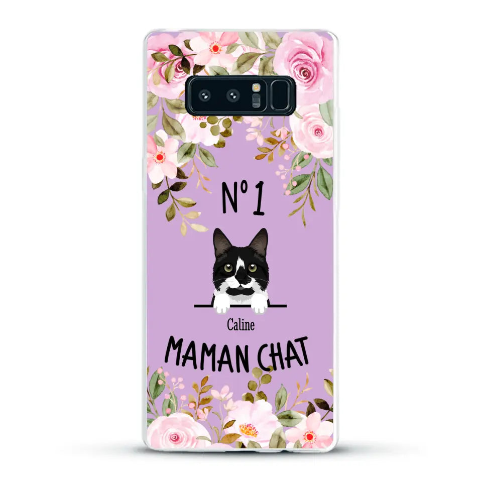 Maman chat N° 1 - Coque de téléphone personnalisée