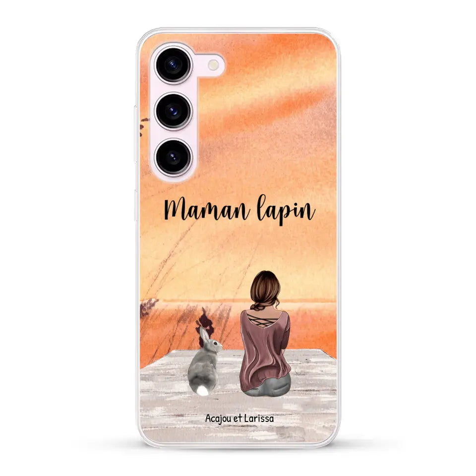 Meilleurs amis avec lapins - Coque de téléphone personnalisée