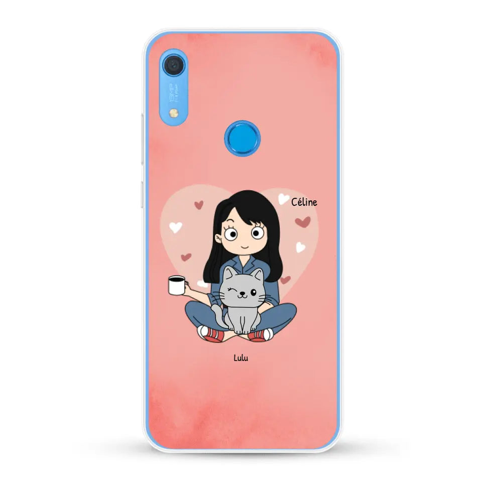 Maman chat BD - Coque de téléphone personnalisée