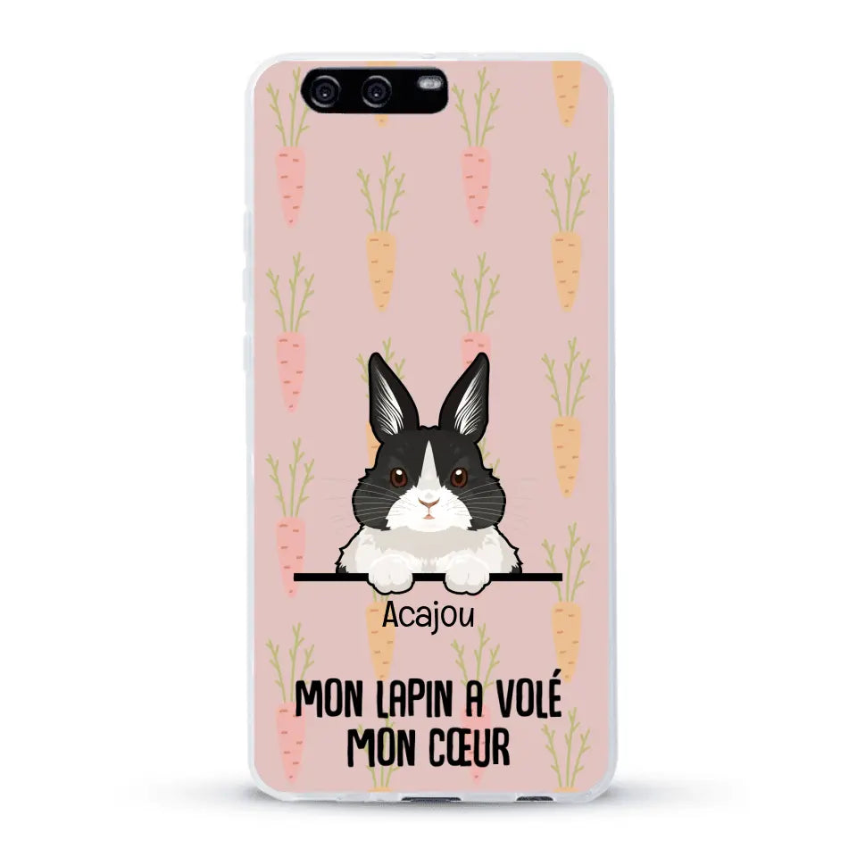 Mon lapin a volé mon cœur - Coque de téléphone personnalisée
