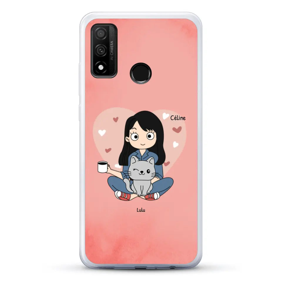 Maman chat BD - Coque de téléphone personnalisée