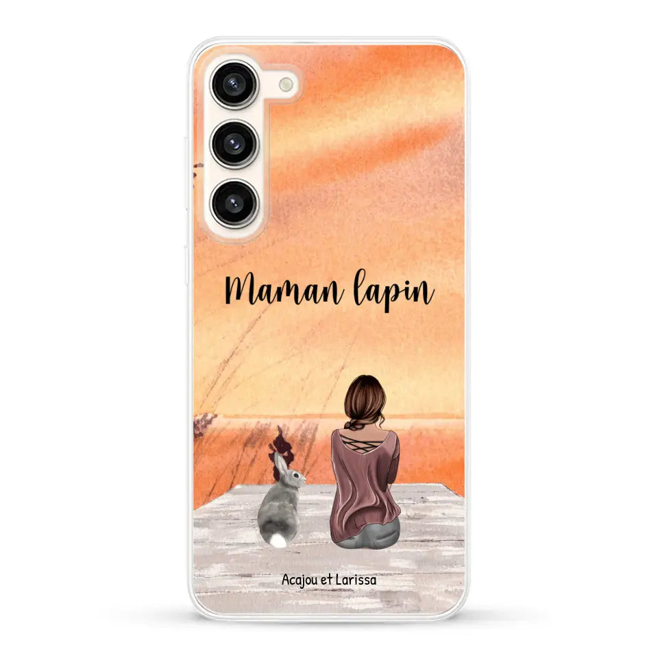 Meilleurs amis avec lapins - Coque de téléphone personnalisée