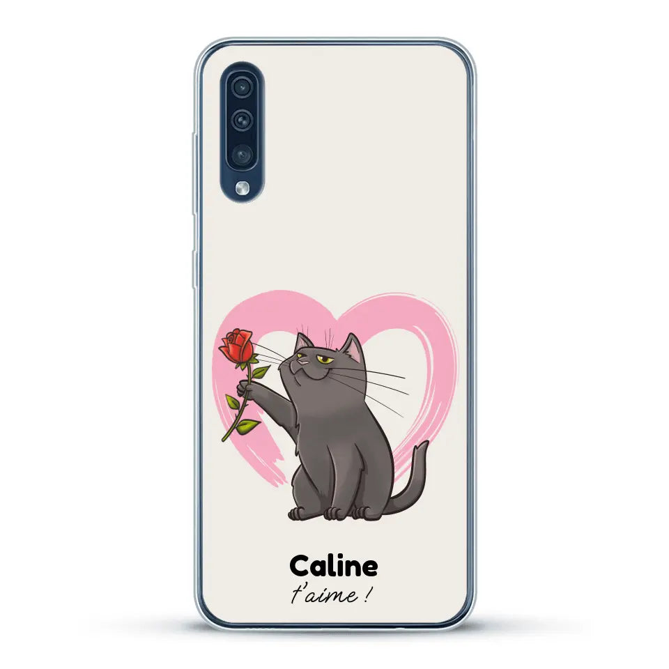 Ton chat t'aime - Coque de téléphone personnalisée