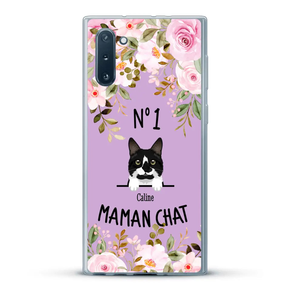 Maman chat N° 1 - Coque de téléphone personnalisée