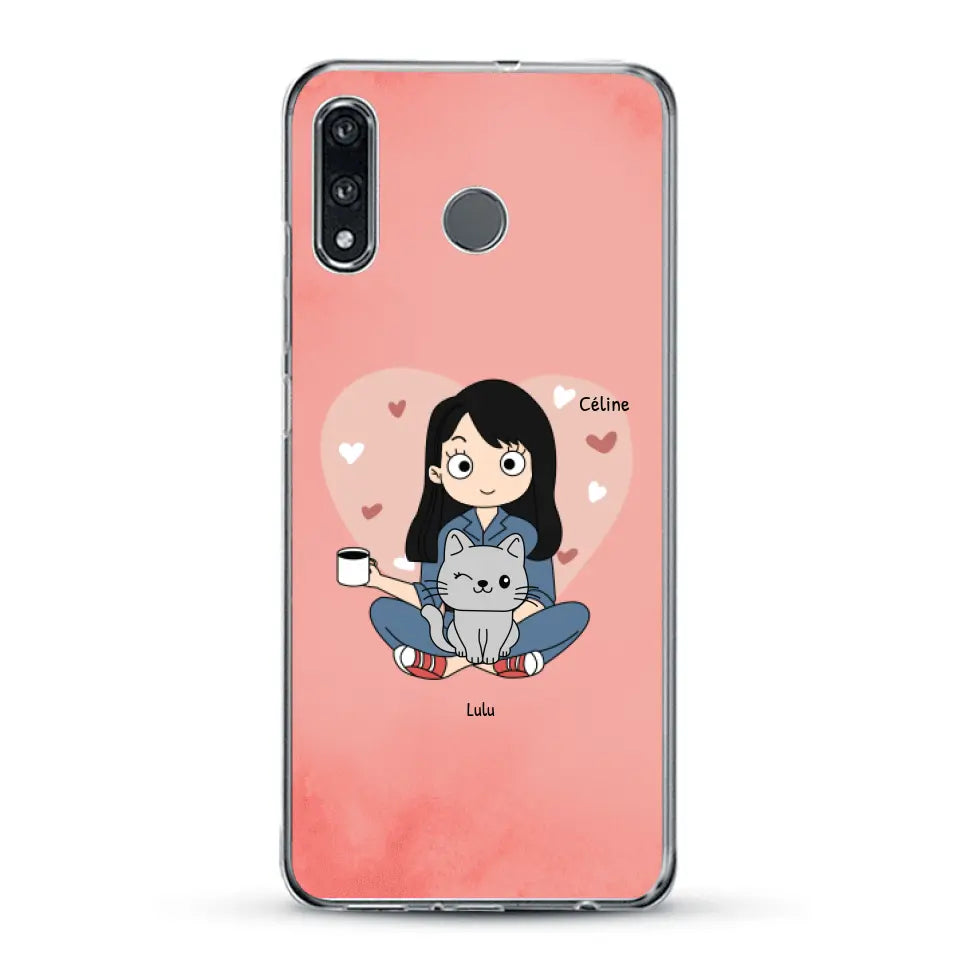 Maman chat BD - Coque de téléphone personnalisée