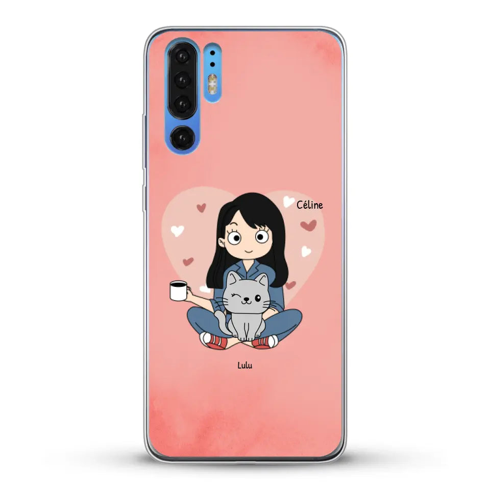 Maman chat BD - Coque de téléphone personnalisée