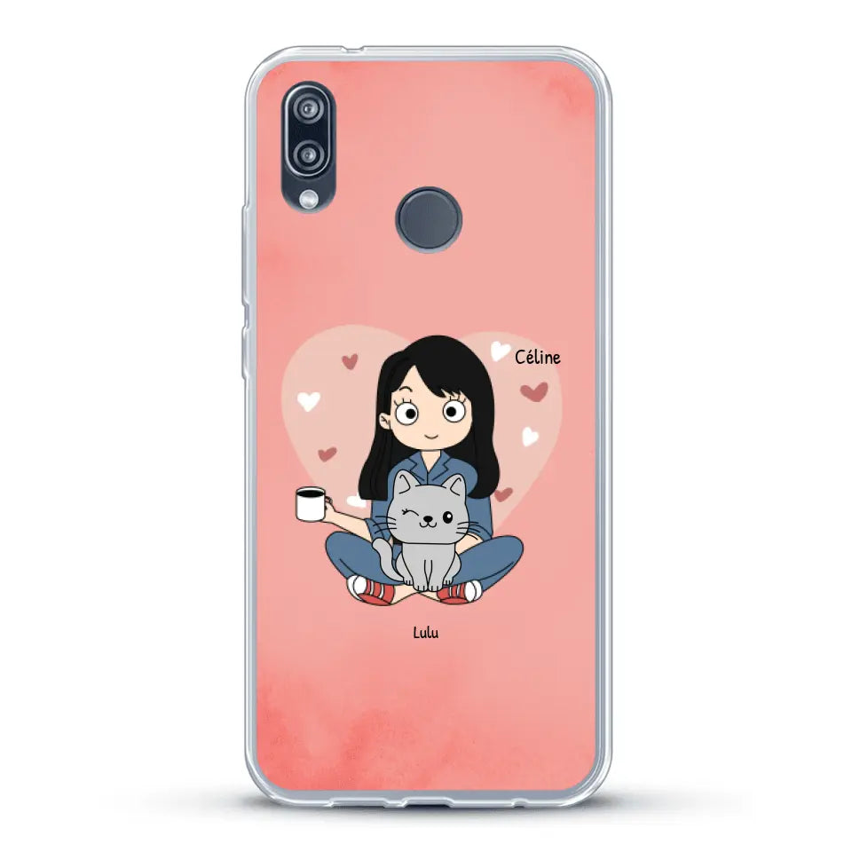 Maman chat BD - Coque de téléphone personnalisée