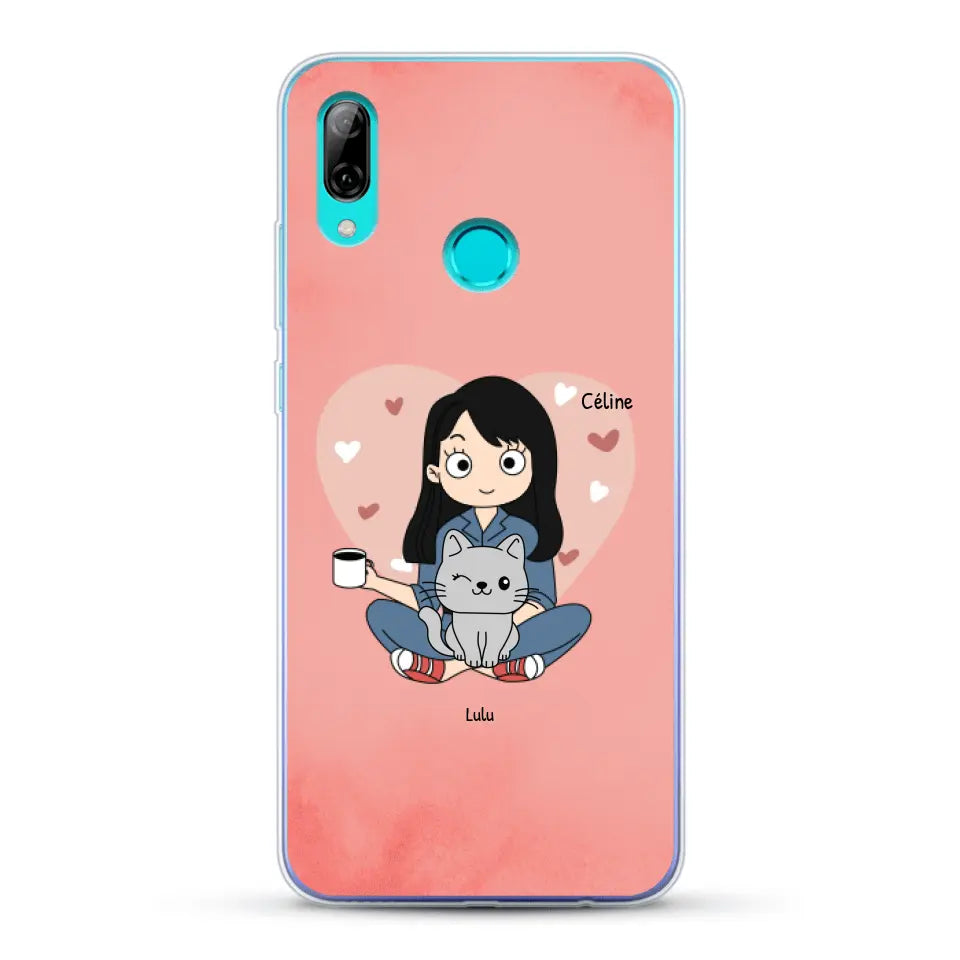 Maman chat BD - Coque de téléphone personnalisée