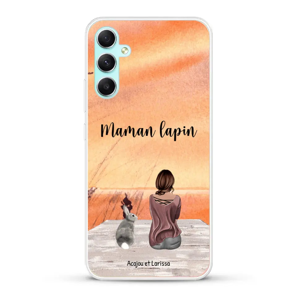 Meilleurs amis avec lapins - Coque de téléphone personnalisée