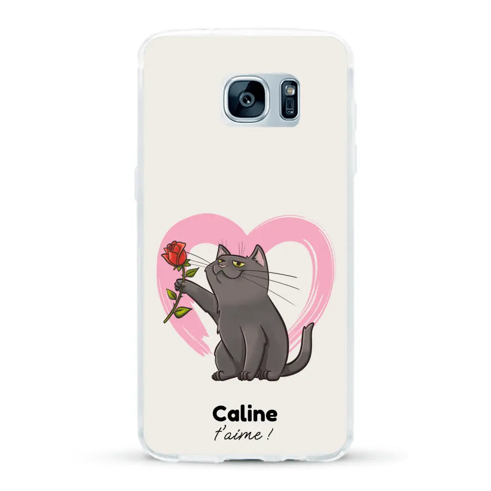 Ton chat t'aime - Coque de téléphone personnalisée