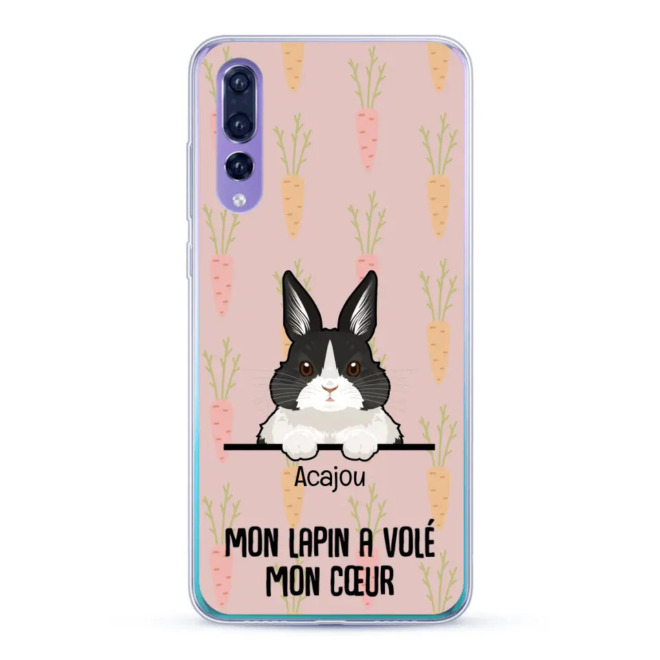 Mon lapin a volé mon cœur - Coque de téléphone personnalisée
