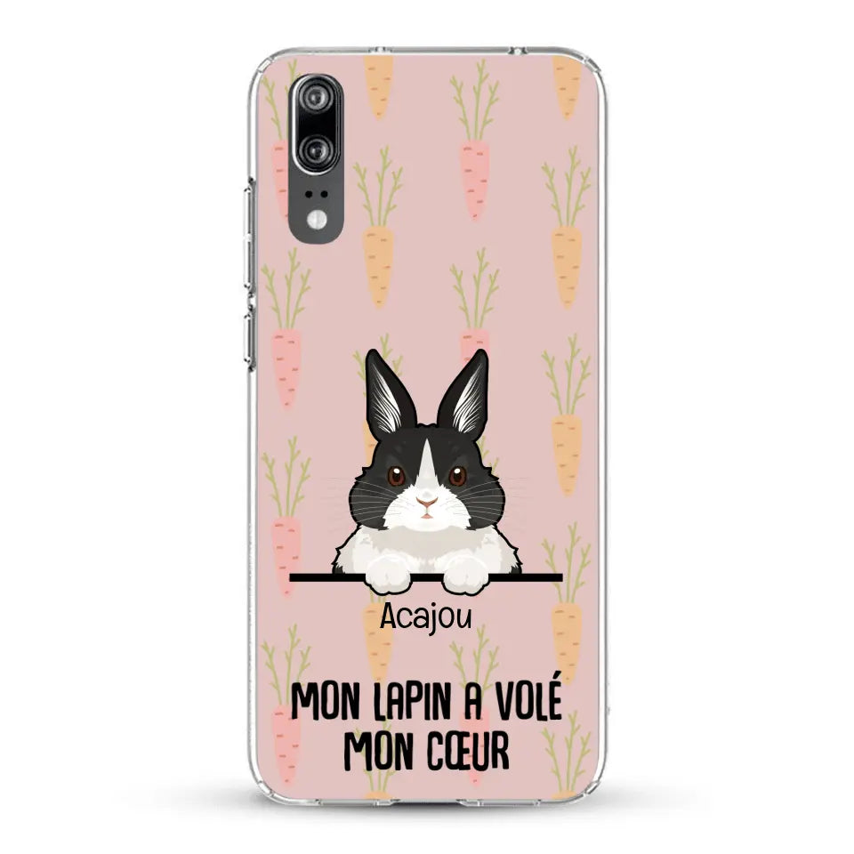 Mon lapin a volé mon cœur - Coque de téléphone personnalisée