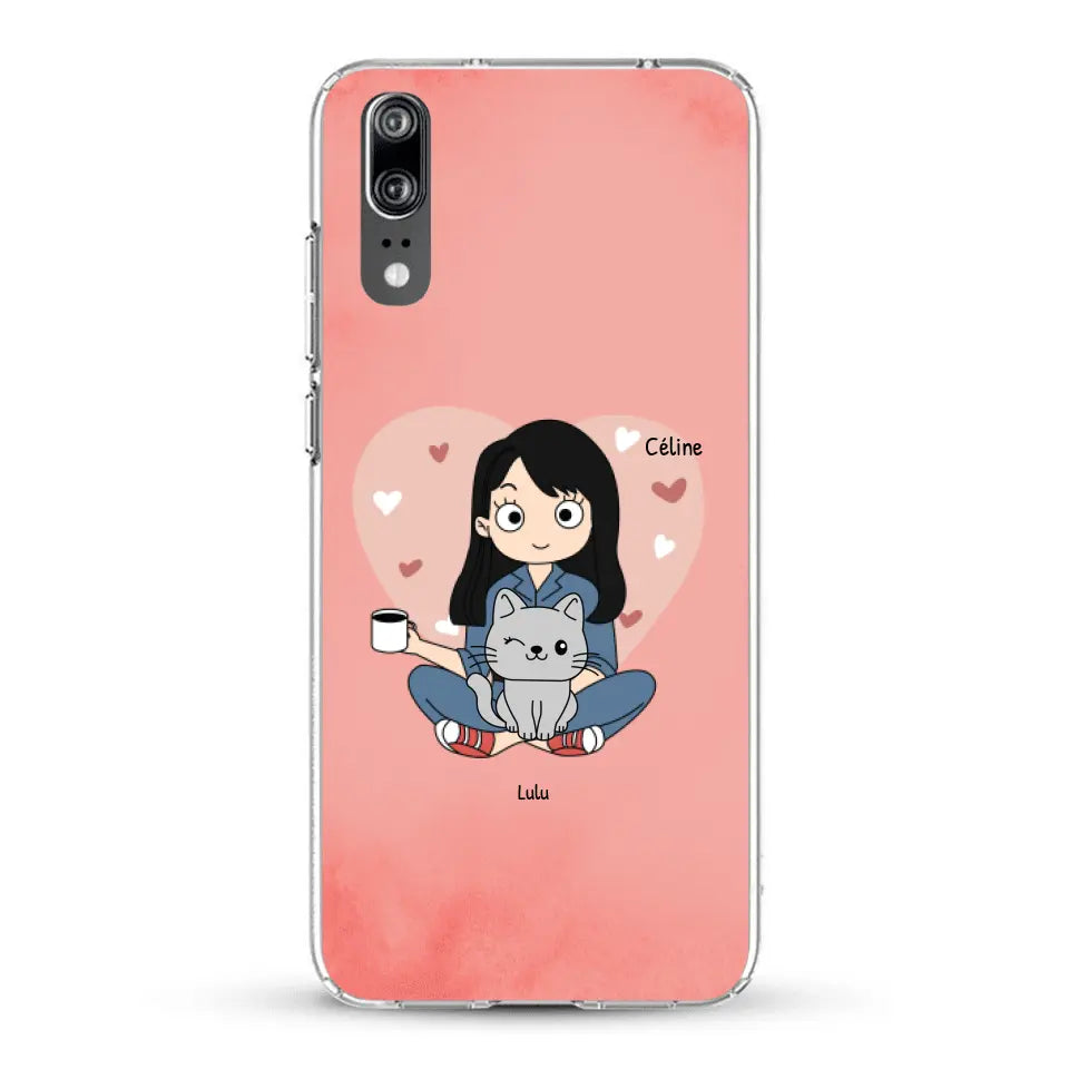 Maman chat BD - Coque de téléphone personnalisée