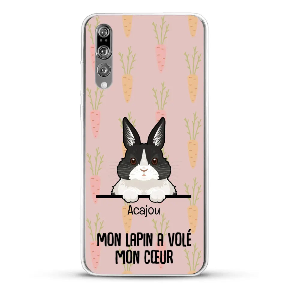 Mon lapin a volé mon cœur - Coque de téléphone personnalisée