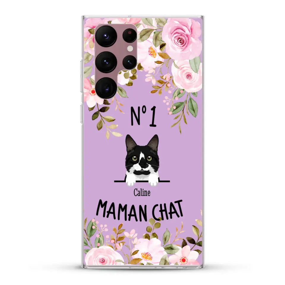 Maman chat N° 1 - Coque de téléphone personnalisée