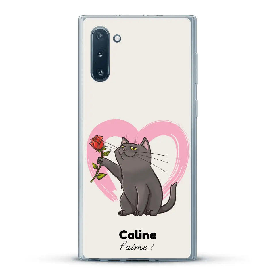 Ton chat t'aime - Coque de téléphone personnalisée