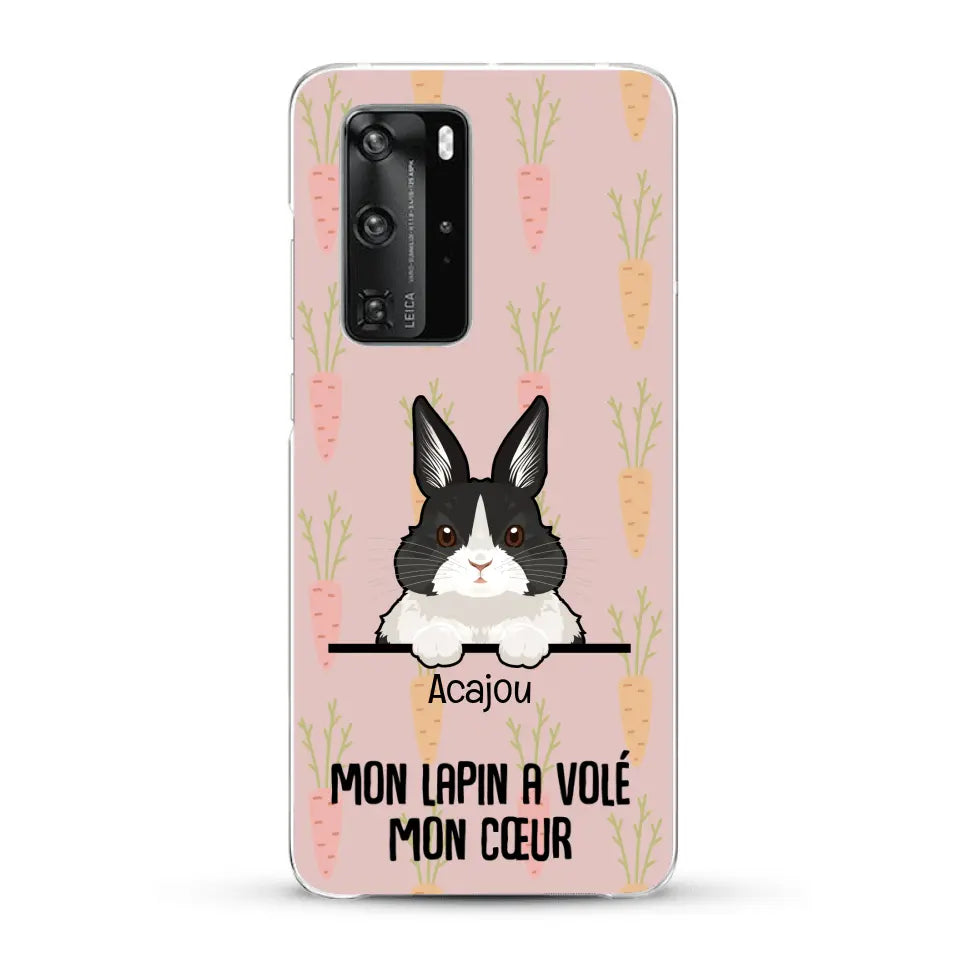 Mon lapin a volé mon cœur - Coque de téléphone personnalisée