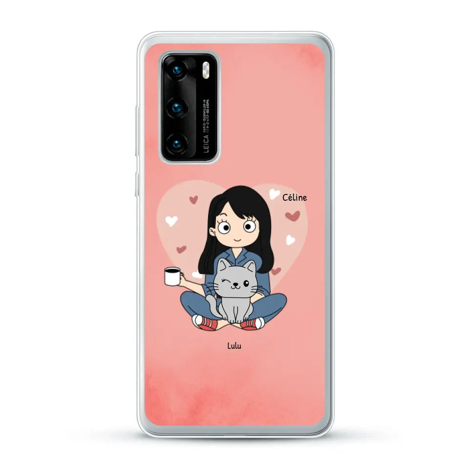 Maman chat BD - Coque de téléphone personnalisée