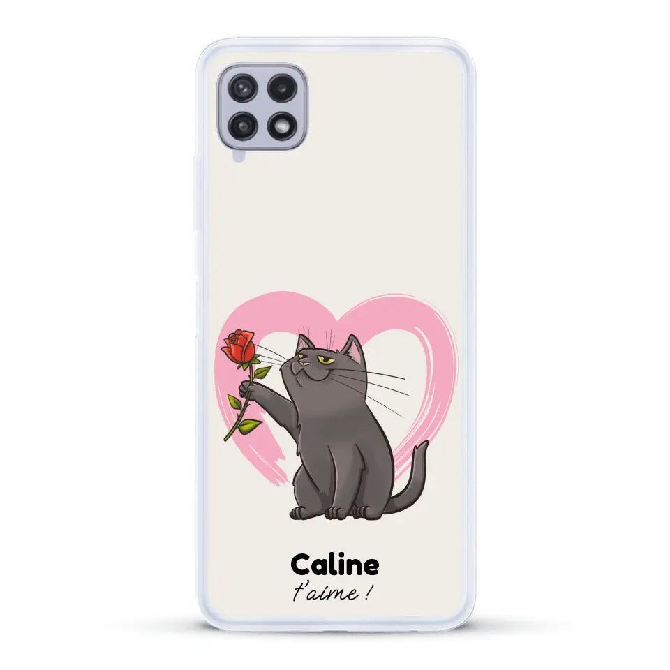 Ton chat t'aime - Coque de téléphone personnalisée