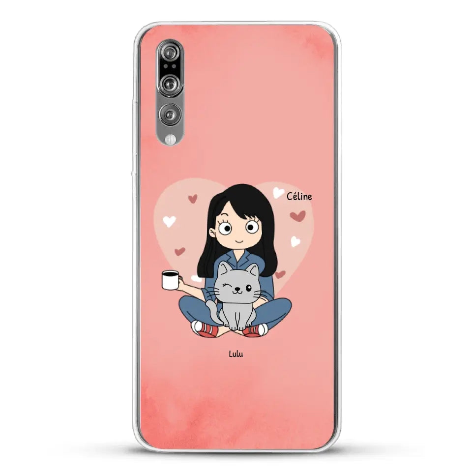 Maman chat BD - Coque de téléphone personnalisée