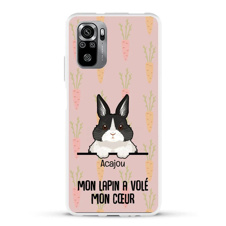 Mon lapin a volé mon cœur - Coque de téléphone personnalisée