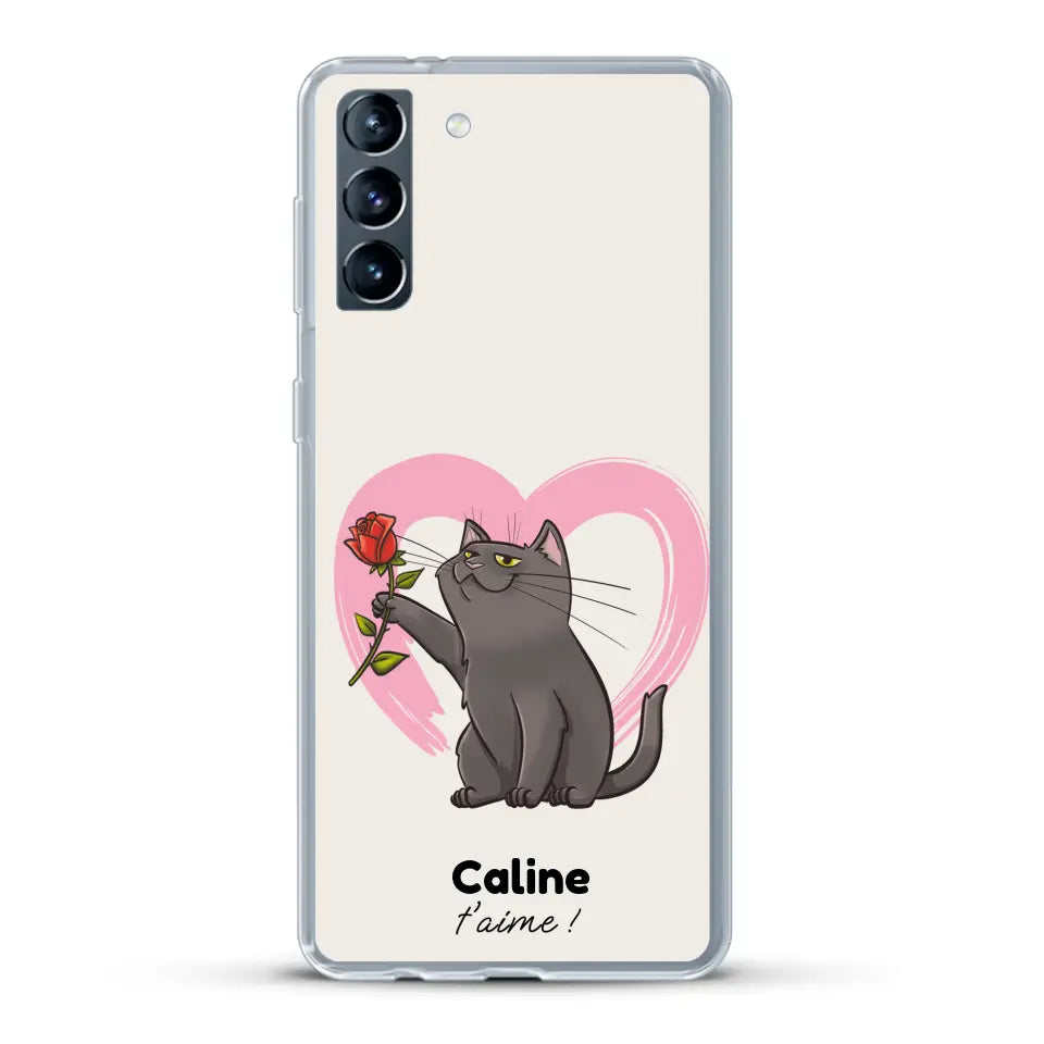 Ton chat t'aime - Coque de téléphone personnalisée