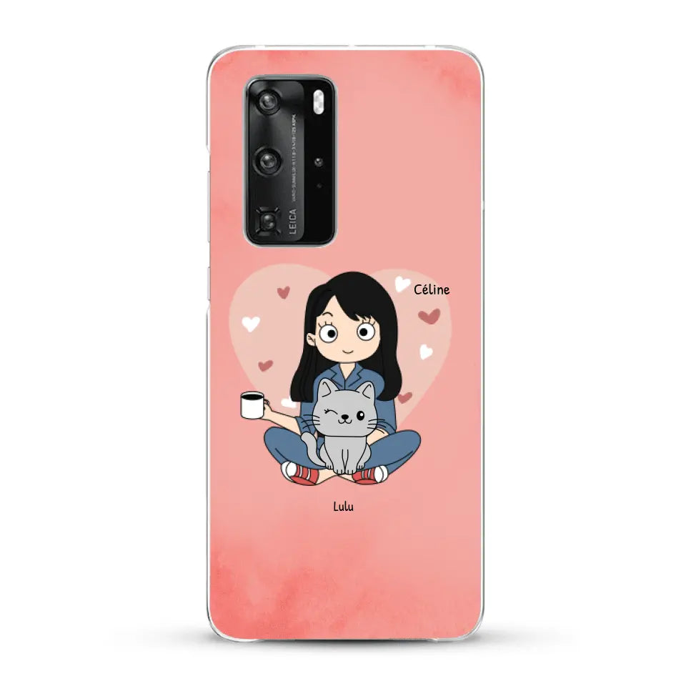 Maman chat BD - Coque de téléphone personnalisée