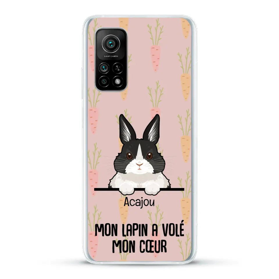 Mon lapin a volé mon cœur - Coque de téléphone personnalisée