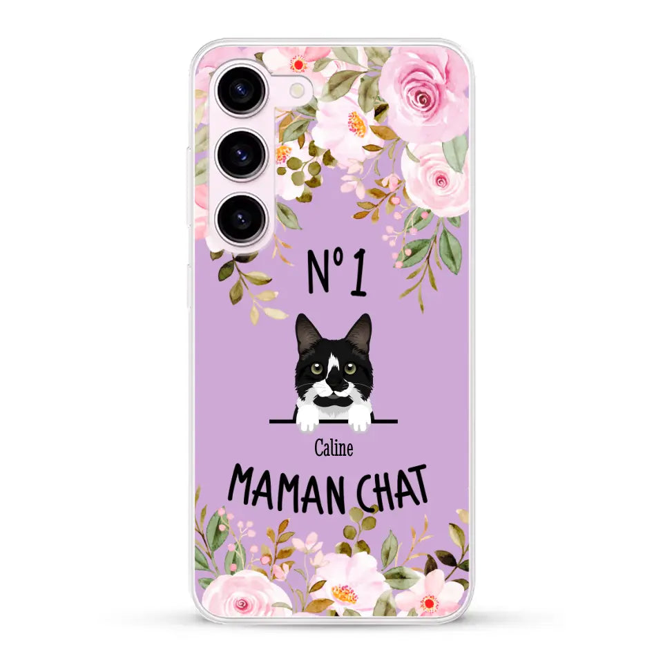 Maman chat N° 1 - Coque de téléphone personnalisée